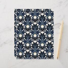 Livro Azul e Dourado de Arte Nouveau