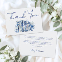 Livro Azul Floral Agradecimento
