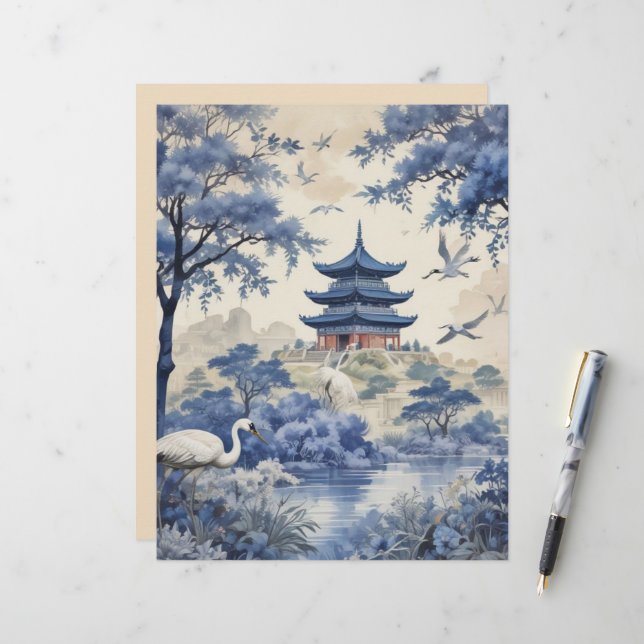 Livro Azul Vintage Blue Willow Dreams (Frente/Verso In Situ)