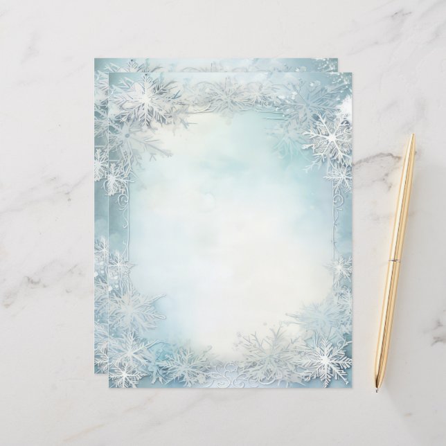 Livro Branco Azul com Neve Floco de Neve (Frente/Verso In Situ)