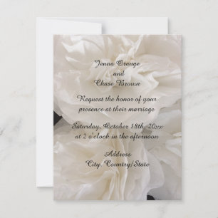 Livro Branco Convite para Casamento Floral