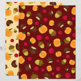Livro Branco da Burgundia Autumn Pumpkin Berries