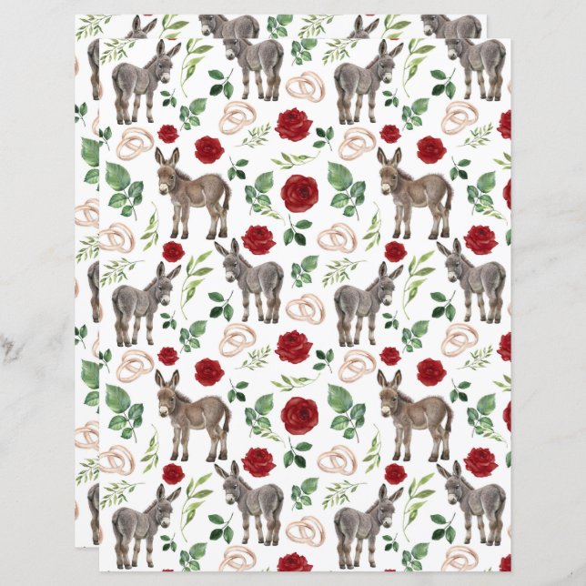 Livro Branco sobre Casamento Donkey (Frente/Verso)