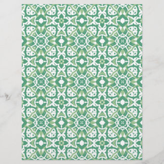 Livro Branco sobre padrões florais verdes e branco