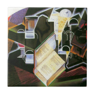 Livro, cachimbo e óculos, Juan Gris, Cubismo Vinta