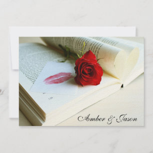 "Livro cartão do convite do casamento do amor"