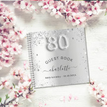 Livro convidado 80 de aniversário de prata glam