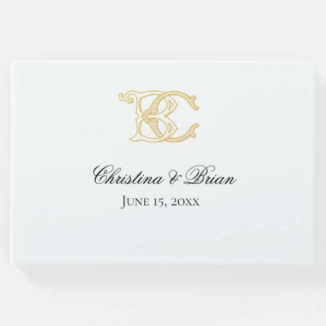 Livro Convidado BC Monograma ou CB Monograma (Frente)