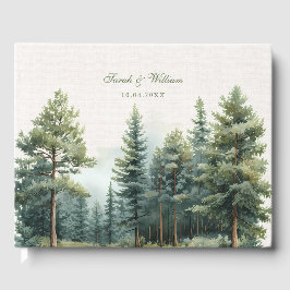 Livro Convidado de Casamento da Floresta Romântica