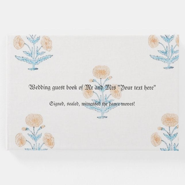 Livro Convidado de Casamento personalizável artíst (Frente)