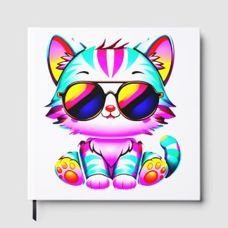Livro convidado..."Groovy Neon Cat Wall Art - Vibr