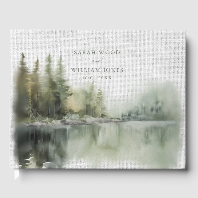 Livro Convidado Rustic Green Forest (Frente)