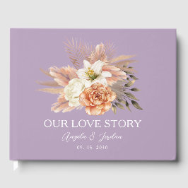 Livro Convidado Rustic Peach Wedding