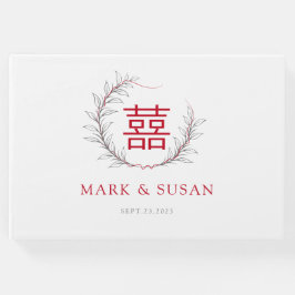 Livro Convidado sobre Felicidade Dupla Chinesa Mod