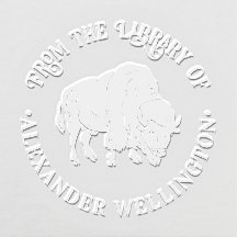 Livro da Biblioteca de Silhouette de Bison Bison