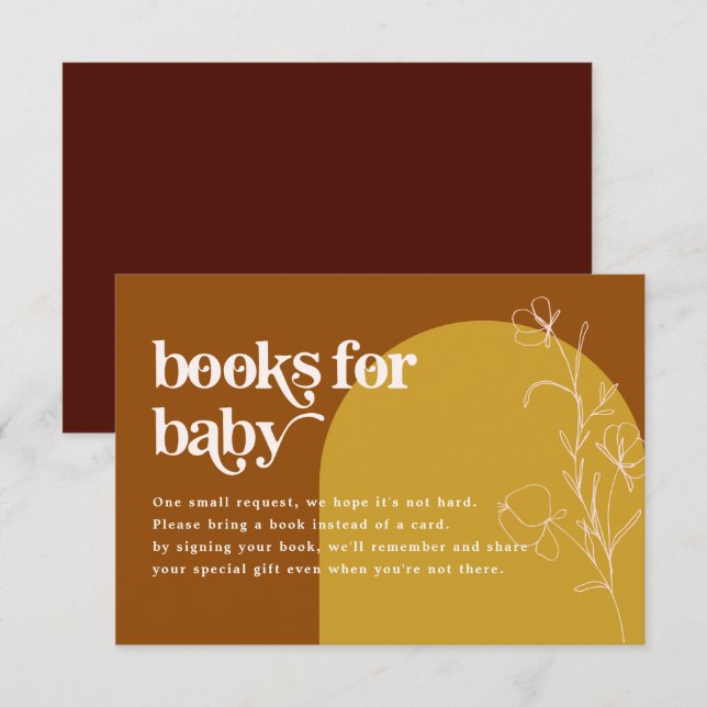 Livro da Farrah Retro 70 para Cartão de Chá de fra (Frente/Verso)