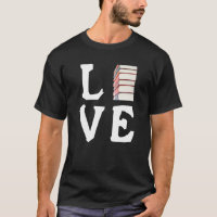Livro de Amor Nerd Camisa Literária Lendo Presente