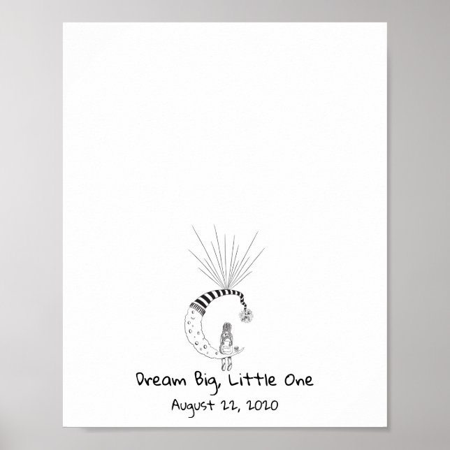 Livro de Balão com Impressão Digital de Menina Sen (Frente)