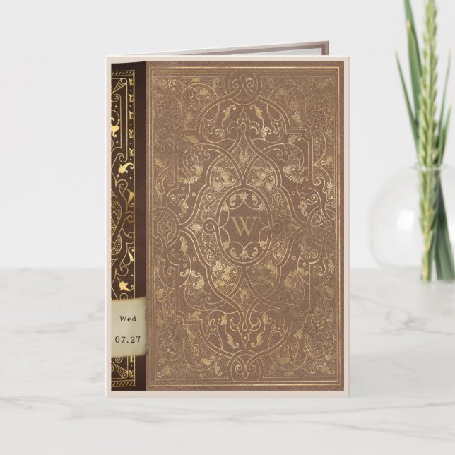 Livro de Biblioteca com Notas Dobradas Casamento L (Frente)