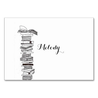 Livro de Booklover Mesa de Casamento / Cartão de L