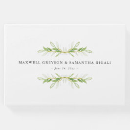 Livro de Casamento Vestido Verde Botânico Aquarela