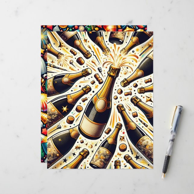 Livro de Celebração de Ano Novo Colorido (Frente/Verso In Situ)