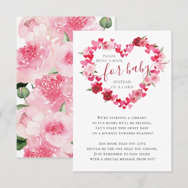 Livro de Chás de fraldas Swetheart para Cartão Beb (Frente/Verso)