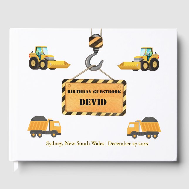 Livro de Convidado de Aniversário do Caminhão de C (Frente)