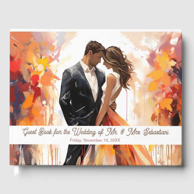 Livro de Convidado de Casamento de Amor Eterno (Frente)