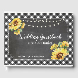 Livro de Convidado de Casamento Floral Girassol Ne