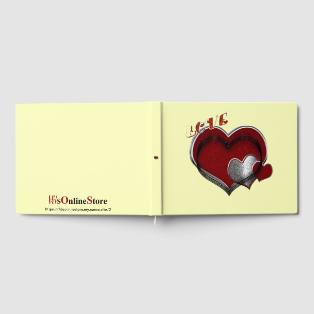 Livro de Convidado de Casamento Mágico do Coração  (Completo)