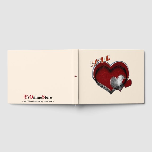 Livro de Convidado de Casamento Mágico do Coração  (Completo)