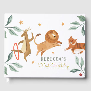 Livro de Convidado do Chá de fraldas Leão