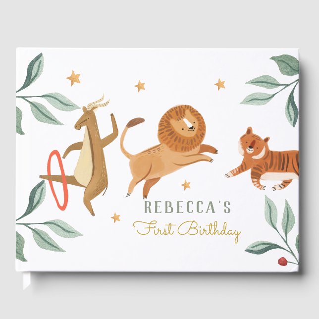 Livro de Convidado do Chá de fraldas Leão (Frente)