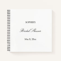Livro de Convidado do Chá de panela de Script Mini