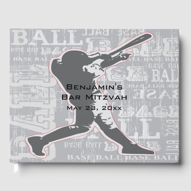 Livro de Convidado do Design de Baseball (Frente)