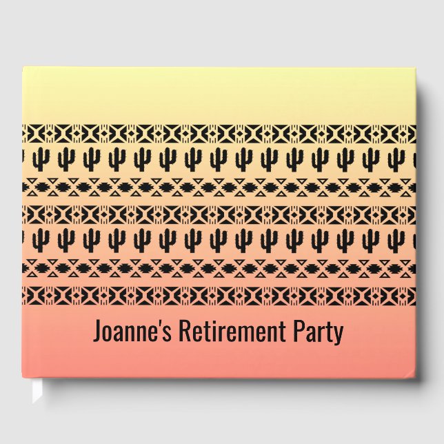 Livro de Convidado do Design de Southwest Ombre (Frente)