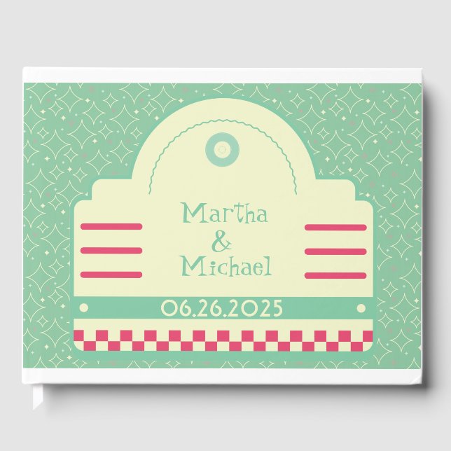 Livro de Convidado do Jantar Gráfico Clássico do 5 (Frente)