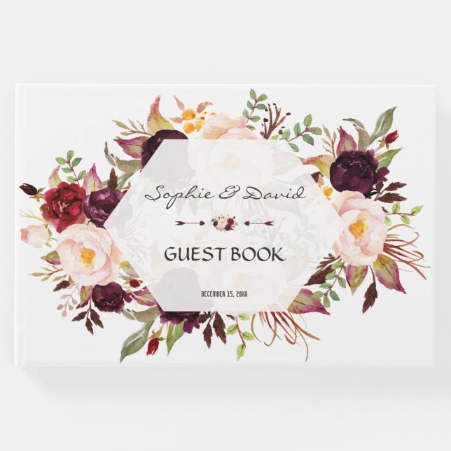 Livro de Convidado do Marinho Geométrico para Blus (Frente)