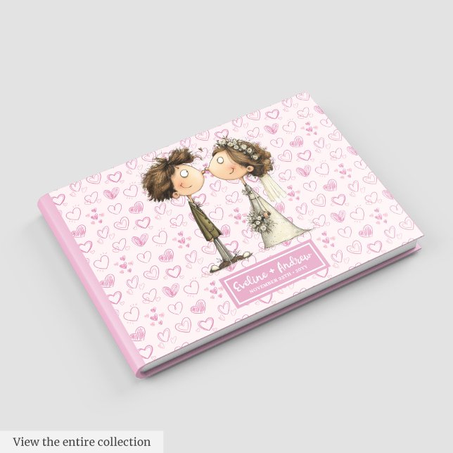 Livro de Convidado Personalizado do Quirky Bride G (Quirky Bride Groom Personalized Guest book)