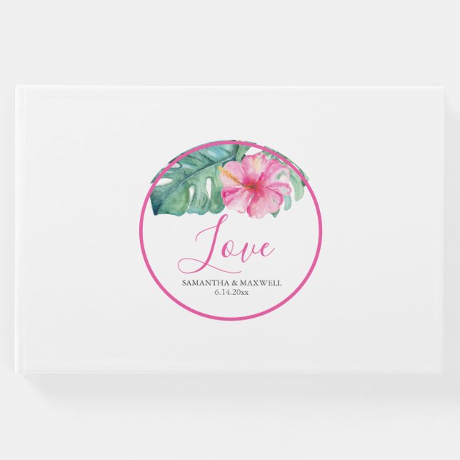 Livro de Convidado Personalizado Floral (Frente)