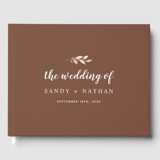 Livro de Convidados Boho Leaf (Frente)