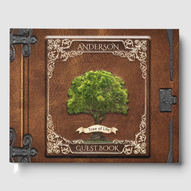 Livro de Convidados da Família Rústica de Madeira (Frente)