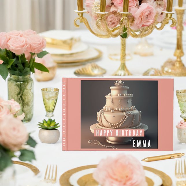 Livro de Convidados de Aniversário da Elegante (Criador carregado)