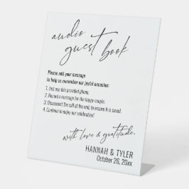 Livro de Convidados de Áudio de Recepção Elegante 