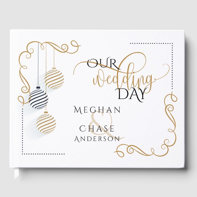 Livro de Convidados de Casamento | Balas Douradas  (Frente)