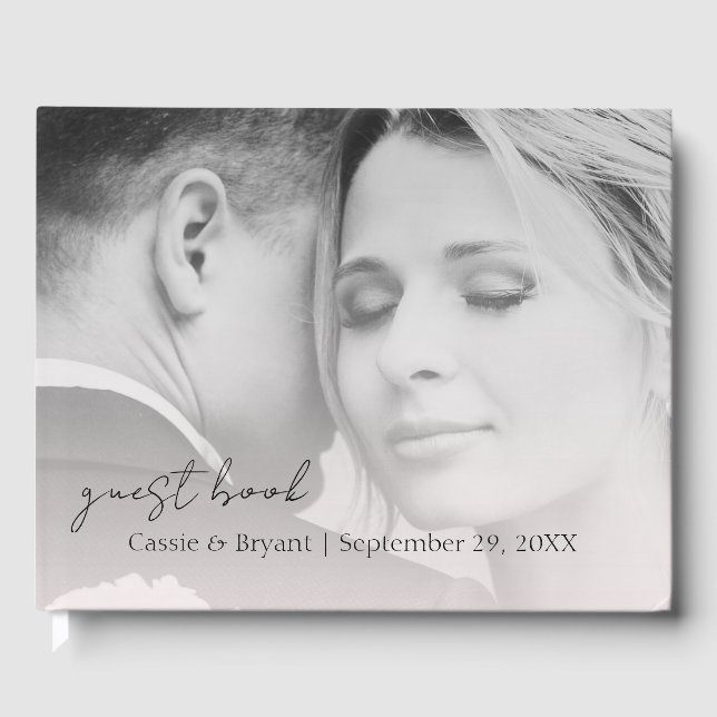 Livro de Convidados de Casamento Chic Rosa-Blush M (Frente)