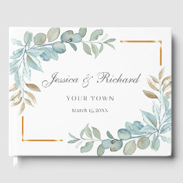 Livro de Convidados de Casamento de Aquarela