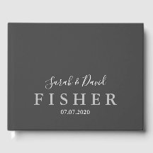 Livro de Convidados de Casamento de Elegância Simp