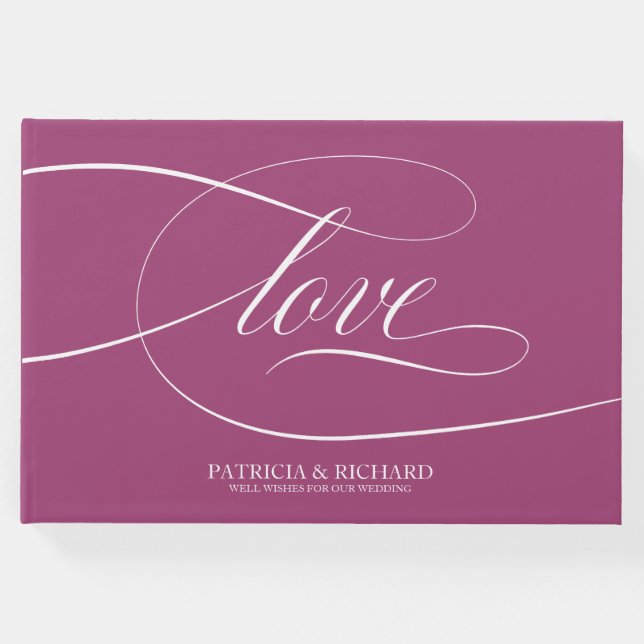 Livro de Convidados de Casamento de Gabinetes Rosa (Frente)